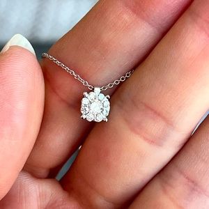 ✨ MIMÍ Broggian Milano 18k White Gold Diamond Pendant Necklace – 0.32 ctw ✨